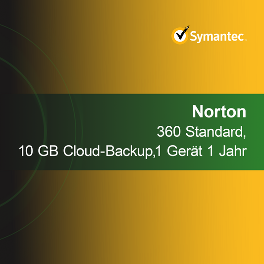 Norton 360 Standard 10 GB Cloud-Backup 1 Gerät 1 Jahr