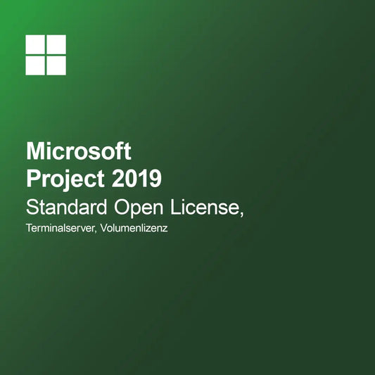 Microsoft Project 2019 Standard Open License Terminalserver Volumenlizenz