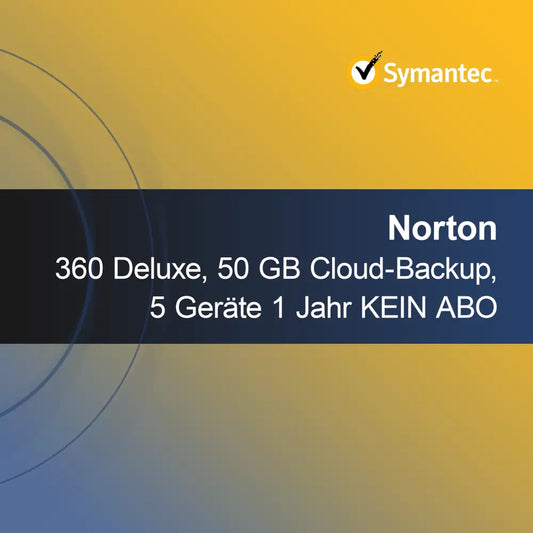 Norton 360 Deluxe 50 GB Cloud-Backup 5 Geräte 1 Jahr KEIN ABO