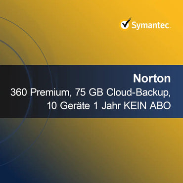 Norton 360 Premium 75 GB Cloud-Backup 10 Geräte 1 Jahr KEIN ABO