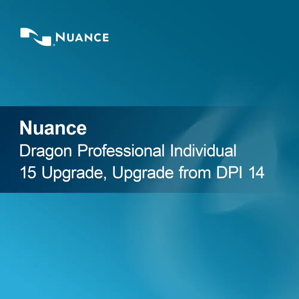 Nuance Dragon Professional Individual 15 Upgrade Upgrade from DPI 14