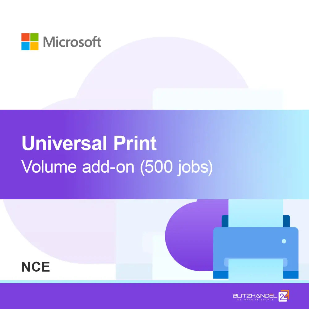 Extension de volume Universal Print (500 travaux) (NCE)
